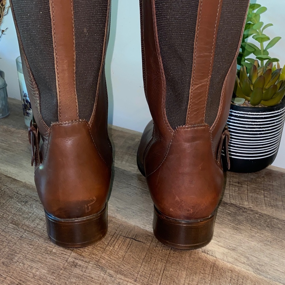 Clarks Plaza Pilot Tall Riding Boots Just Below the Knee Size 11 - Picture 12 of 16